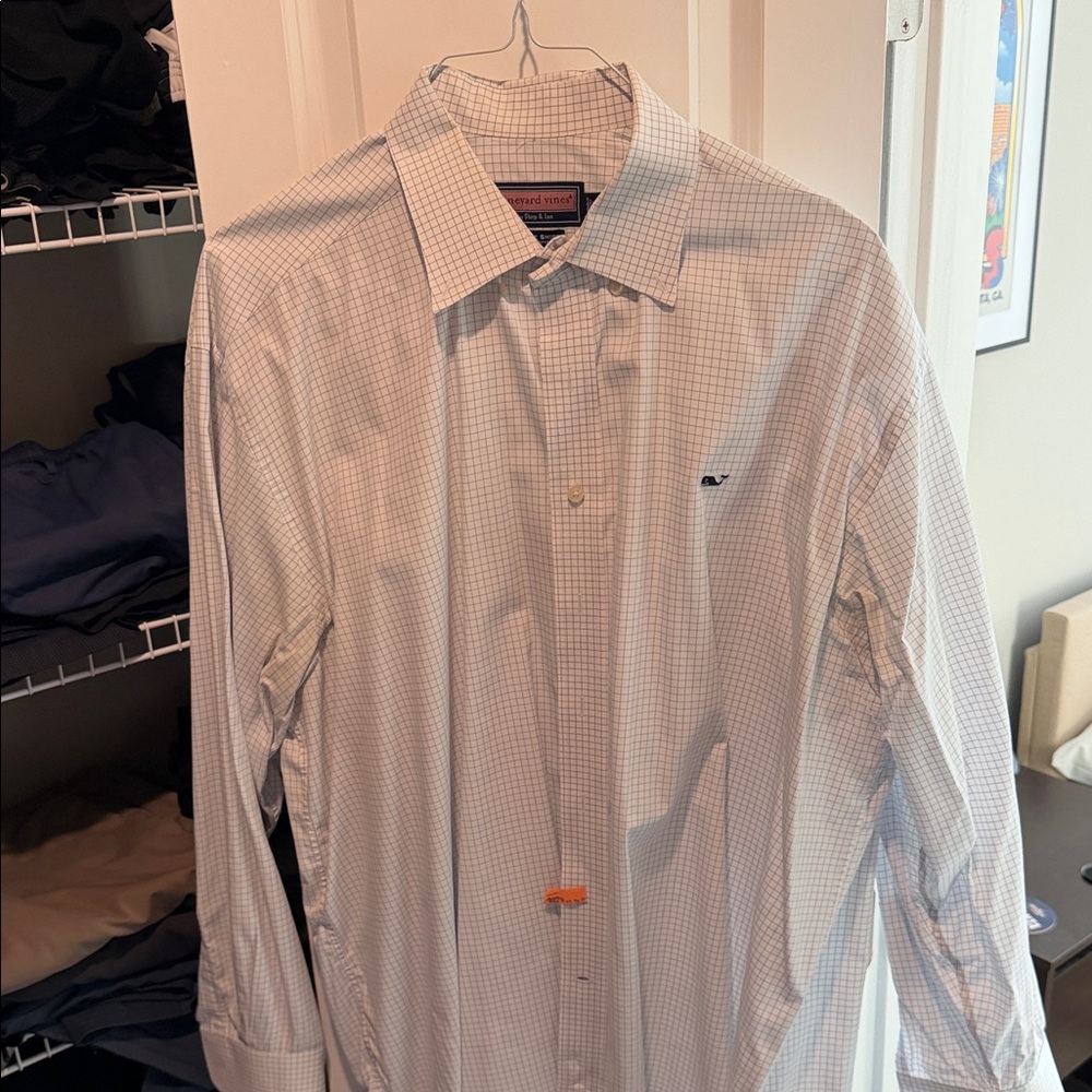Vineyard Vines Blue Checkered Dress Shirt